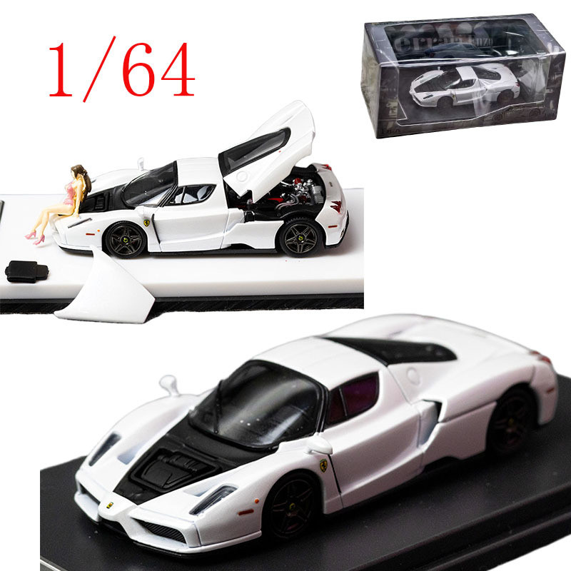 King Model Diecast 1/64 Scale Ferrari Enzo with Opening Engine Cover  Alloy Car Model Toys for Boys 
