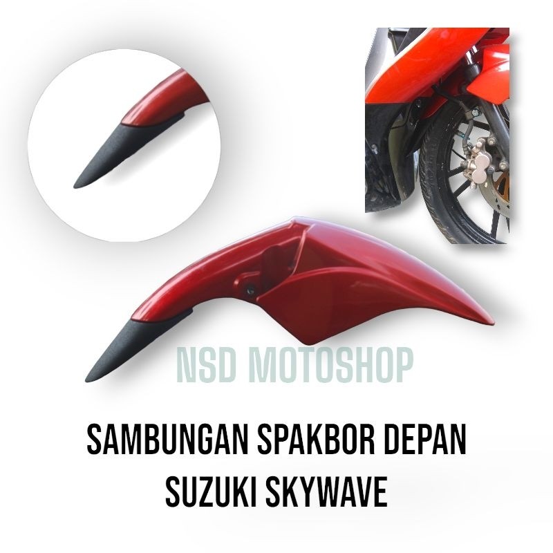 aksesoris suzuki skywave sambungan spakbor depan skywave 125