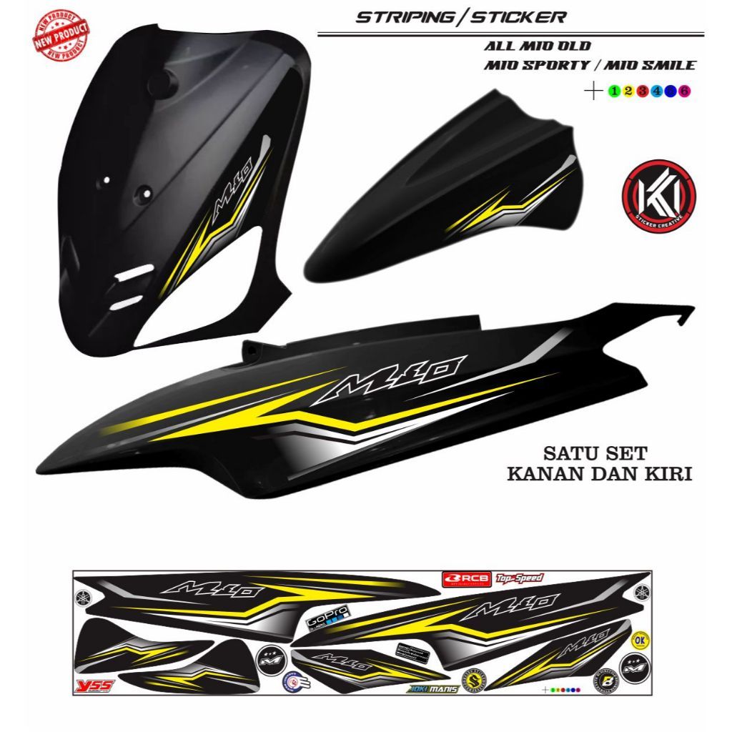 STICKER VARIASI POLET MOTOR MIO OLD / STICKER STRIPING MOTOR MIO OLD SPORTY MOTIF KEREN