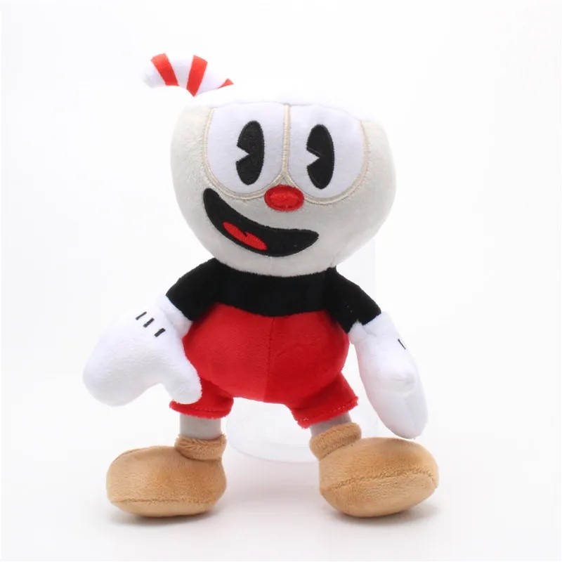 2pcs Cuphead Plush Doll Toys Mugman Game Doll Toys Adventure Soft Stuffed Plush For Kids Birthday Gi