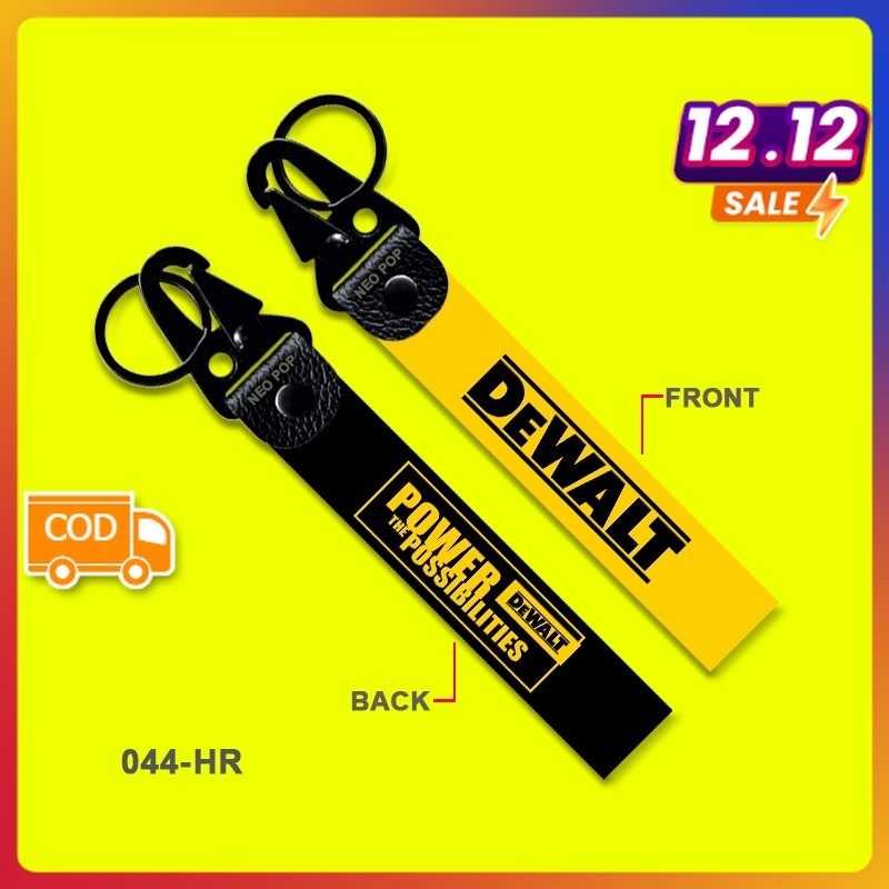 GANTUNGAN KUNCI PREMIUM DEWALT KEYCHAIN LOGO POWER TOOLS MERCHANDISE KEREN AKSESORIS MOTOR MOBIL LIS