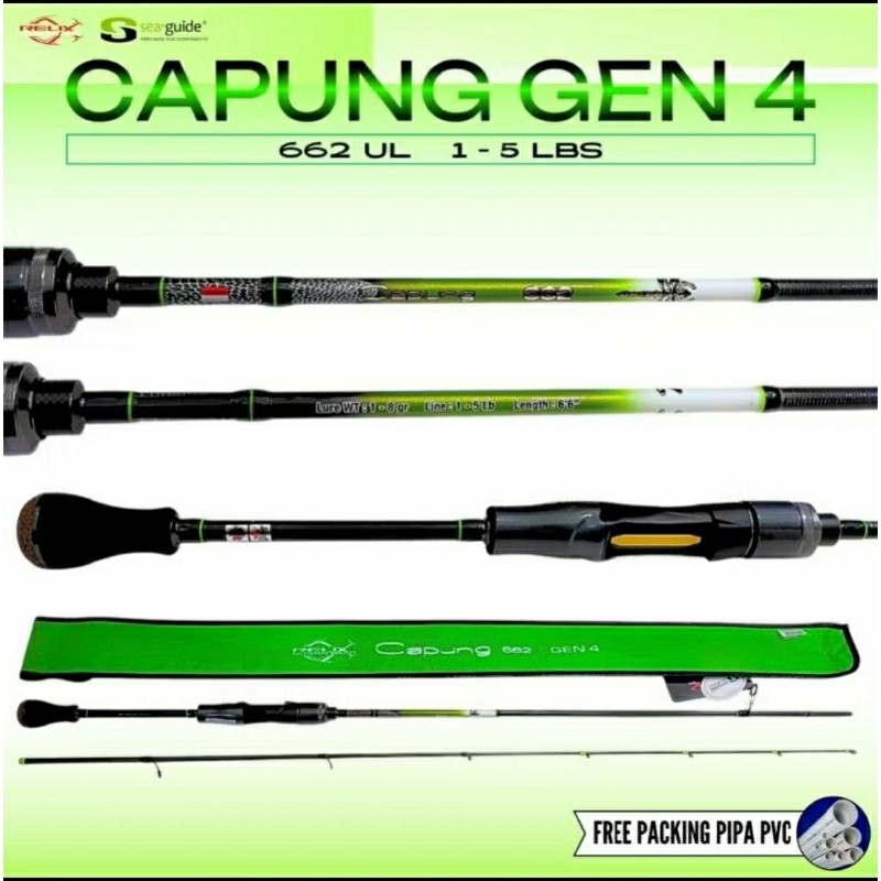 joran ULTRA LIGHT RELIX CAPUNG 662 ( 1-5 LB ) gen 4
