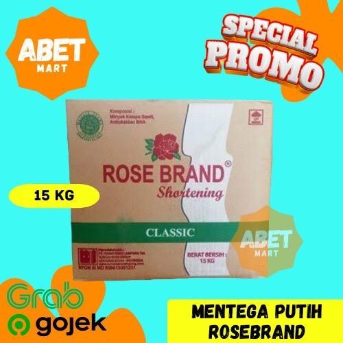 MENTEGA PUTIH ROSE BRAND 1Dus 15Kg - Shortening Rosebrand 1 Dus 15 Kg Margarin Margarine Karton Cart