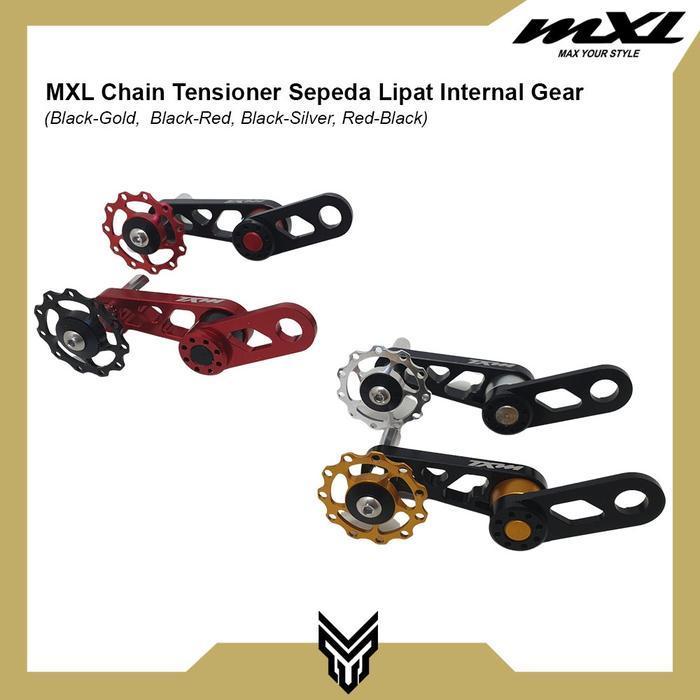 MXL CHAIN TENSIONER SEPEDA LIPAT INTERNAL GEAR ALLOY - Red Black SEPEDA