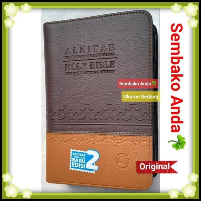 Alkitab Dwibahasa Bilingual Indonesia - Inggris Niv Best Seller - Brown