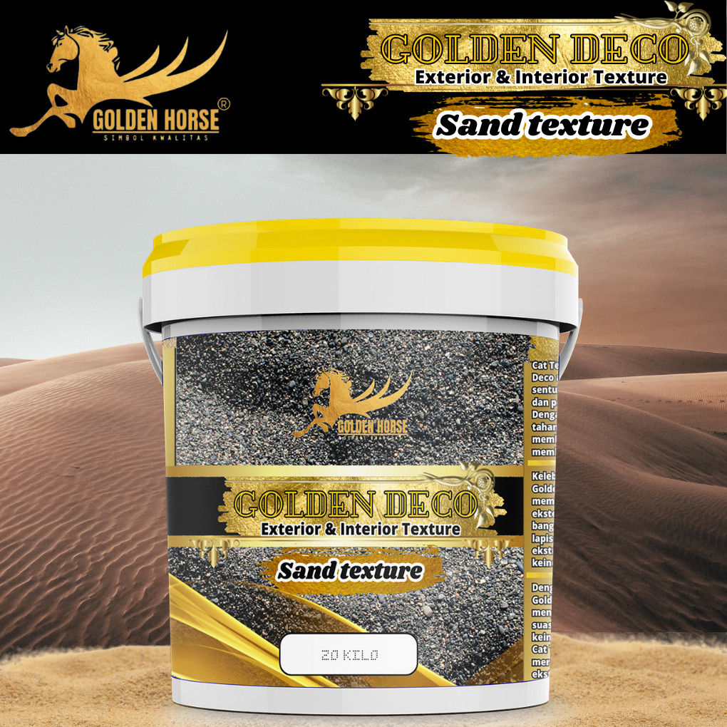 Cat Dinding Sand texture Golden Deco 20 kg - Golden horse