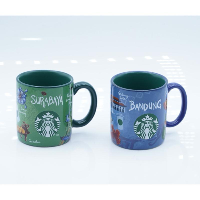 Starbucks Mug Gelas Surabaya Bandung Indonesia Demitasse 3oz 89ml City Pride Iconic Series Collectio