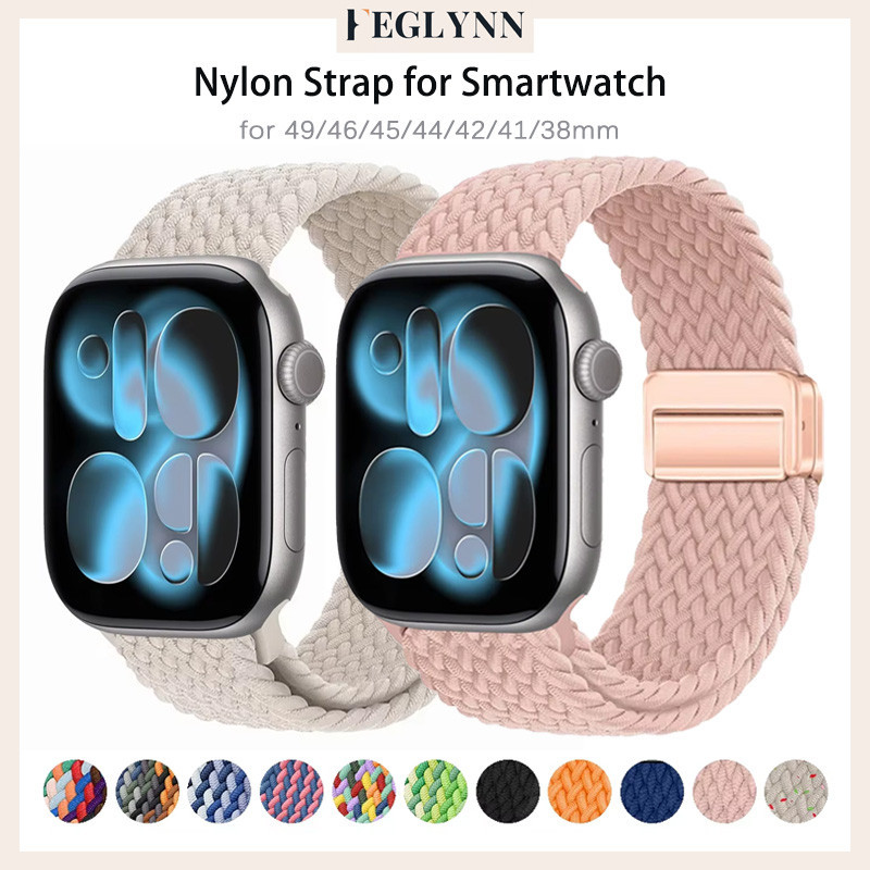 Magnetic Nylon Strap for Apple Watch Ultra/SE 3 2 IWatch Series 11 10 9 8 7 6 5 4 3 49mm 46mm 45mm 4