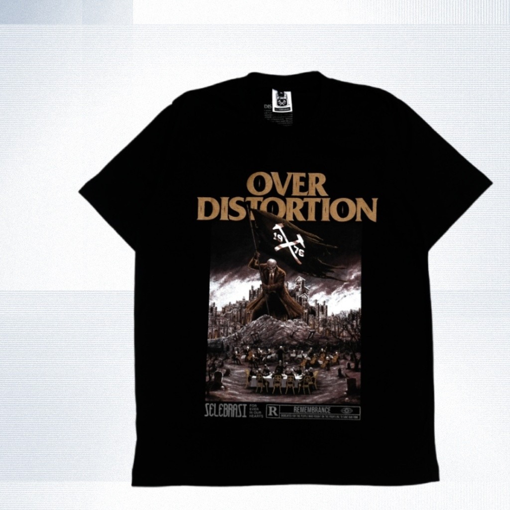 Tshirt OD SelebrasiShort sleeve/Kaos Unisex dengan lengan pendek kulit hitam dan putih