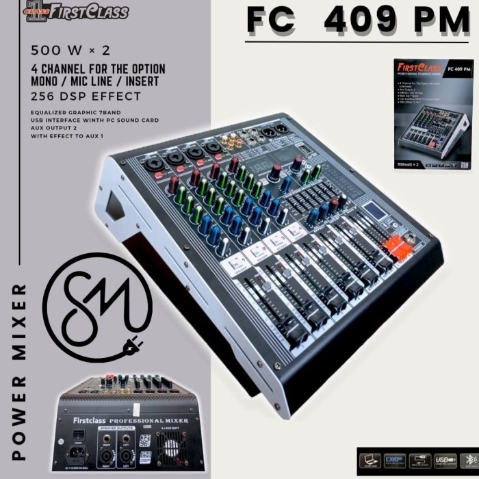 Power Mixer Firstclass FC 409 PM First class FC409PM 4 Chanel 409PM