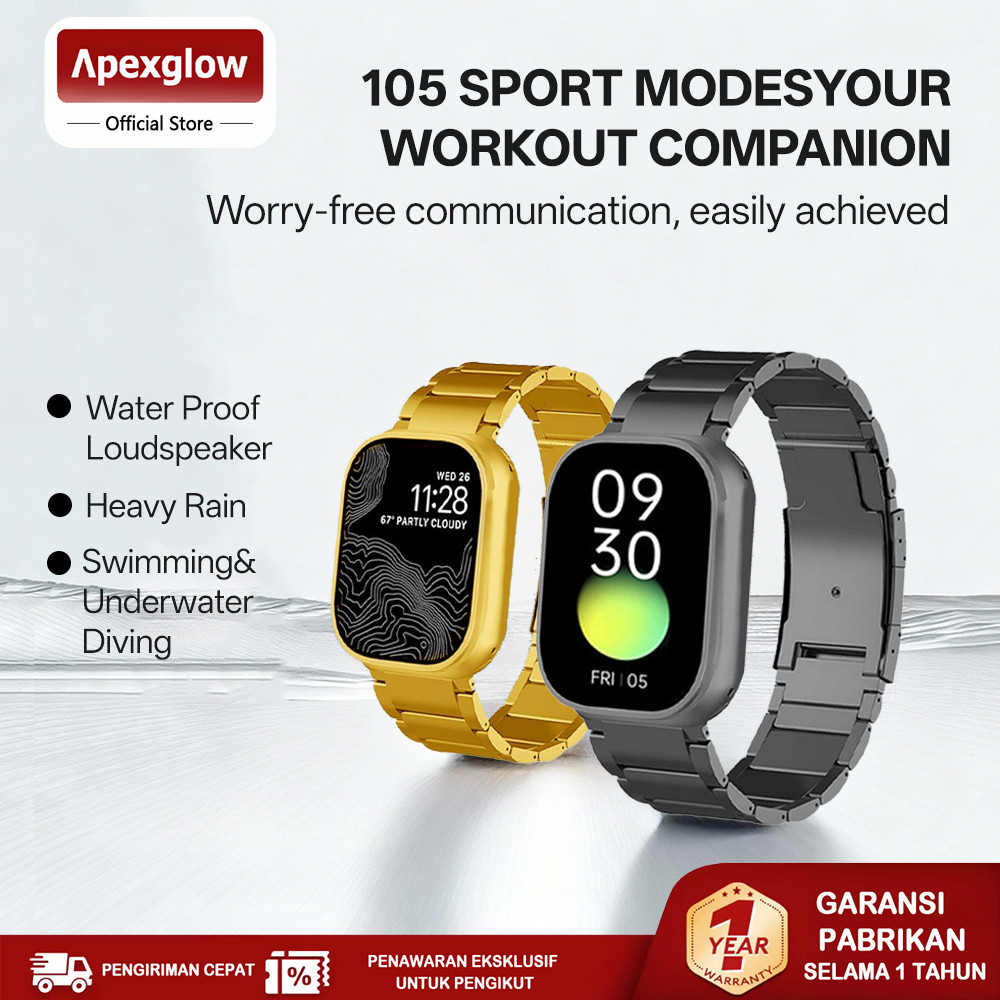 APEXGLOW Watch Series X10 Ultra 3 Smartwatch | IP68 Waterproof | Bluetooth Call | Running Pace ZH323
