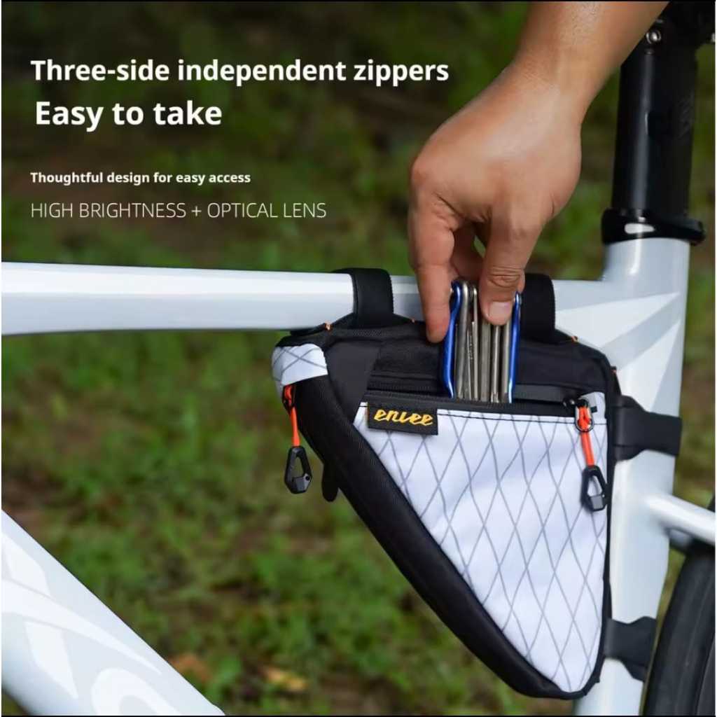 Enlee Tas Sepeda Segitiga Frame Triangle Bag Seatpost Lipat Seli Roadbike MTB Pouch Waterproof Akses