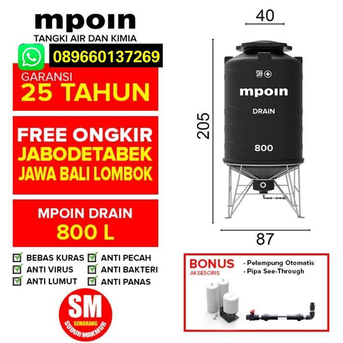 promo TANGKI TANDON TOREN AIR MPOIN DRAIN 800 LITER GRATIS ONGKIR