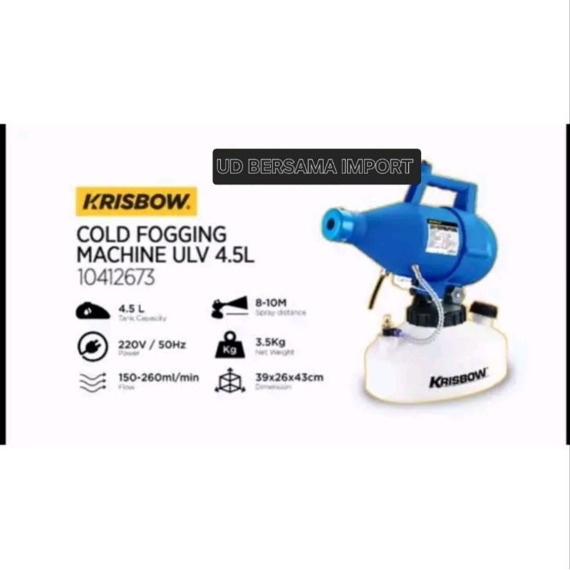 krisbow mesin cold fogging desinfektan portable 4.5 ltr cold fogging machine desinfectan