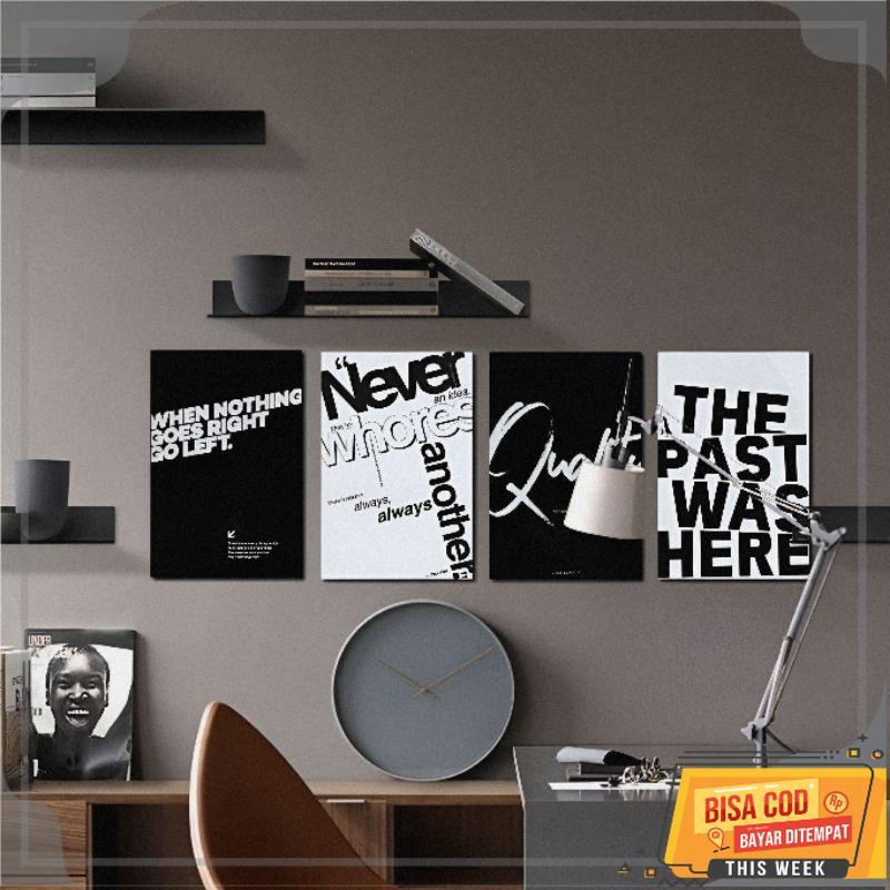 Poster Kayu   kamar  Poster dinding motivasi kata kata Wall decor