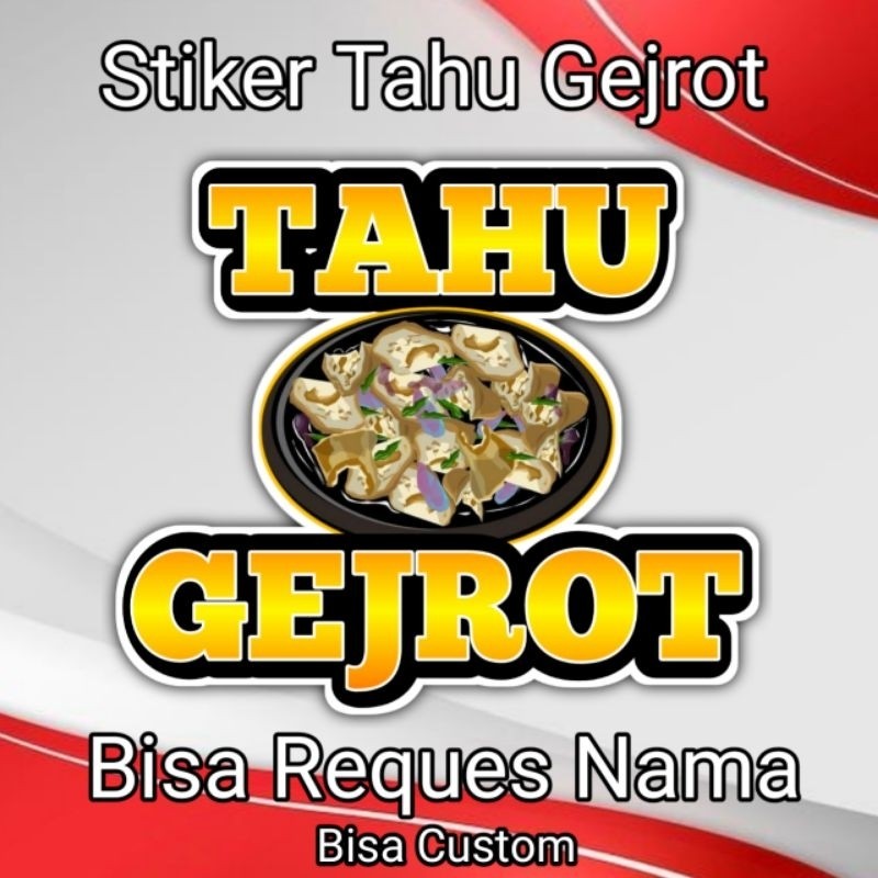 Sticker Tahu Gejrot | Stiker Tahu Gejrot Gerobak Jualan