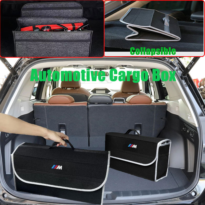 Car Trunk Organizer Box & Automotive Cargo Storage Bag For BMW M 1 2 3 4 5 6 7 Series X1 X4 X3 X5 ix