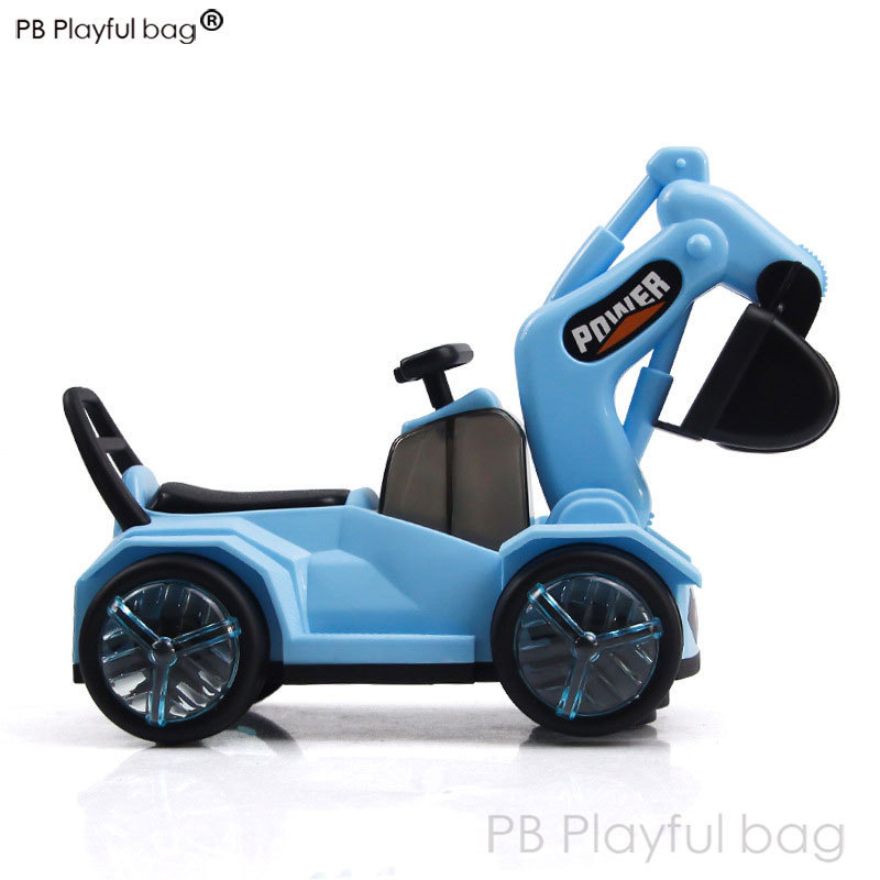 New children's Excavator toy electric music light universal wheel engineering car fun Children's Gif