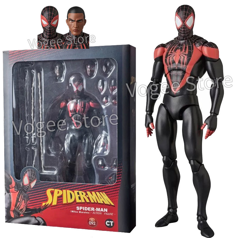 CT MAFEX No.092 Spider-Man Miles Morales Action Figure Ultimate Spiderman Figurine PVC Collection Co