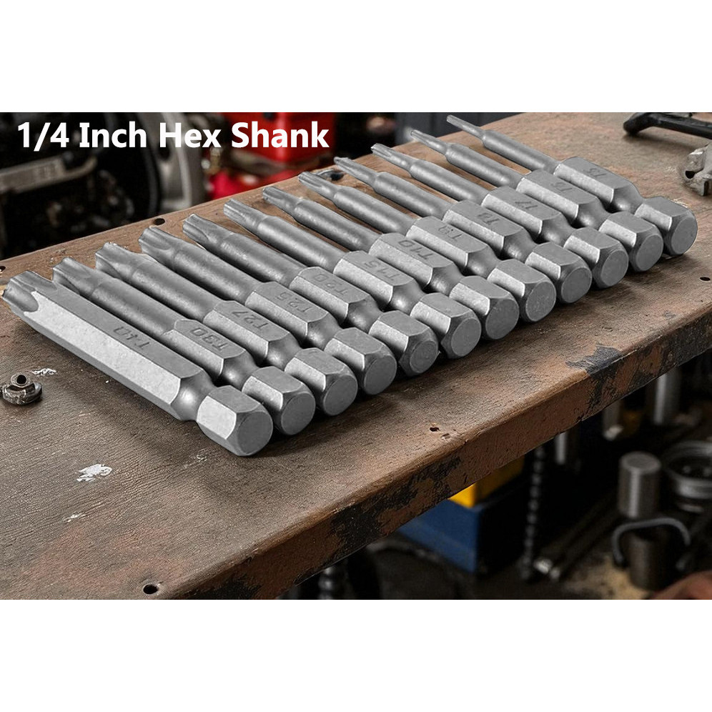 Mata obeng bintang hex 12 pcs T5 - T40 mata sok hen torx bintang 12 in 1