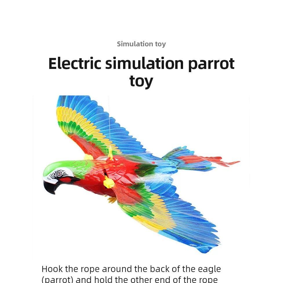 Electric Parrot Hanging Wire Circling Parrot Bird Cat Toy Funny Self-hey  Automatic Scratch Cat Stic