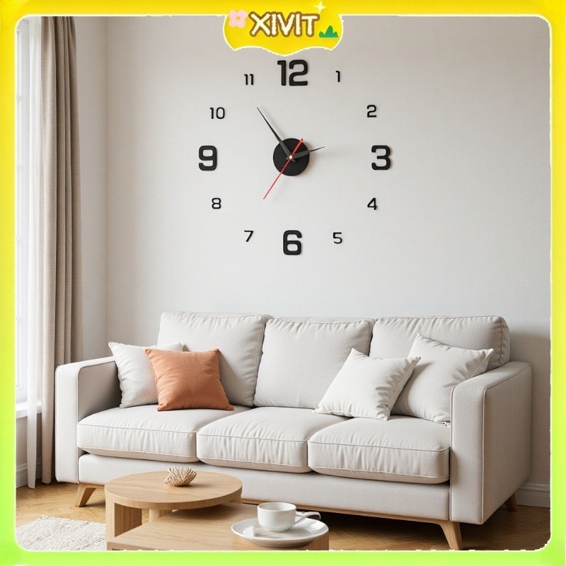 Jam Dinding Hook Giant Clock Analog 3D Modern / DIY Giant Wall Clock / Analog 3D Giant Modern Clock
