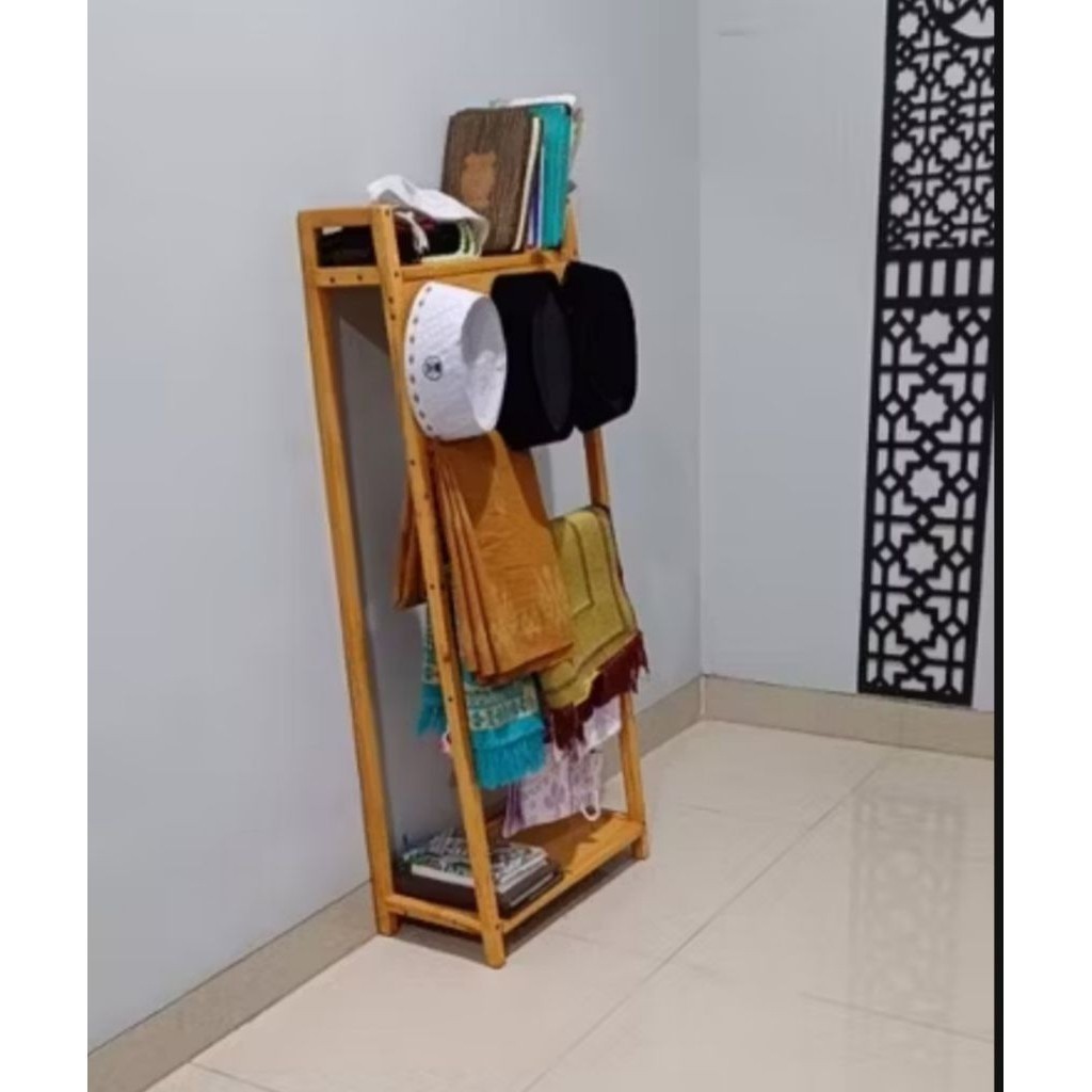 Model Baru Rak mukena minimalis- Tempat mukena dan sajadah- Rak peralatan sholat Rak gantung multifu