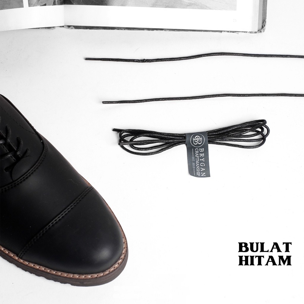 2C Brygan Craftmanship - Tali Sepatu Bulat Rounded Hitam
