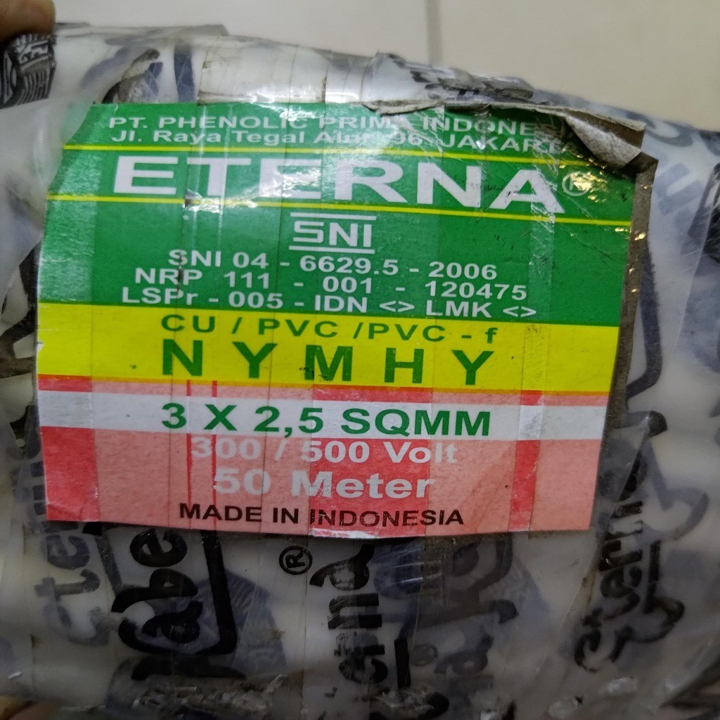 KABEL SERABUT NYMHY 3.X2.5 50M ETERNA