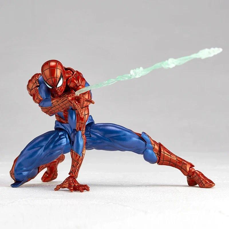 AMAZING YAMAGUCHI Spiderman 2.0 Action Figure PVC Movable Collectible Model 16cm Revoltech Spider-Ma
