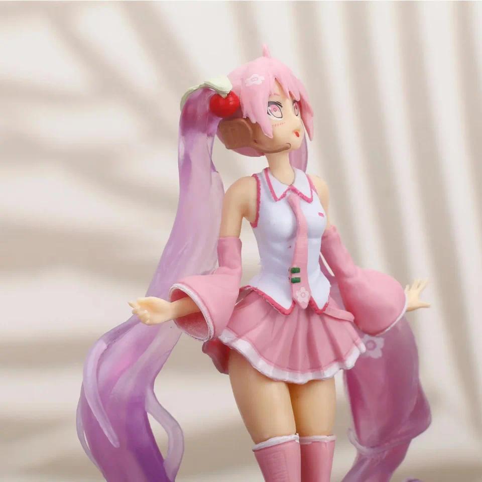 15cm Hatsune Miku Kaito Anime Doll Pink Sakura Hatsune Miku Beautiful Girl PVC Action Doll Model Dol