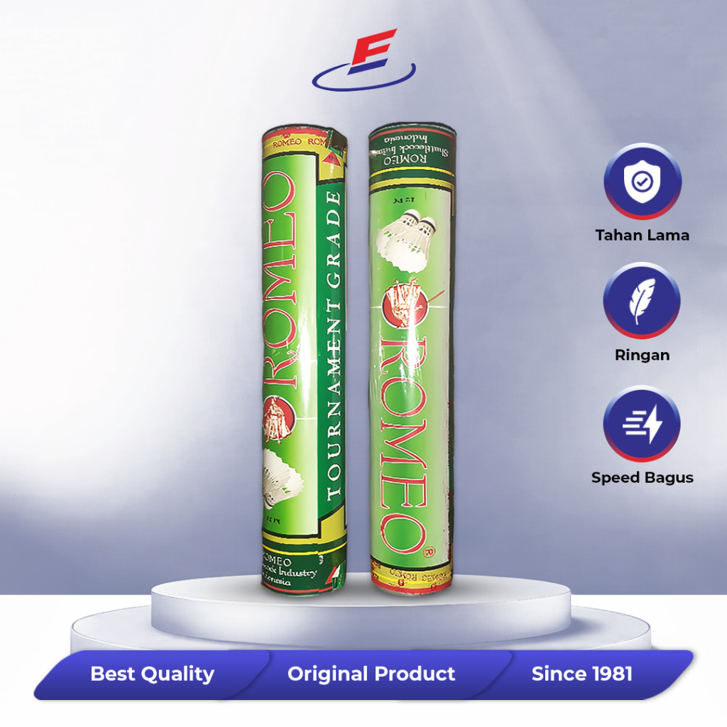 CANDUSHOP Shuttlecock Romeo Hijau Elvana - Kok Bulutangkis Original | Shuttlecock Termurah & Berkual