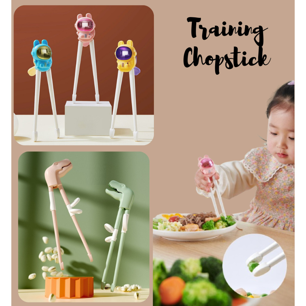 TRAINING CHOPSTICK SUMPIT LATIHAN ANAK LUCU DINOSAURUS LAKI-LAKI PEREMPUAN