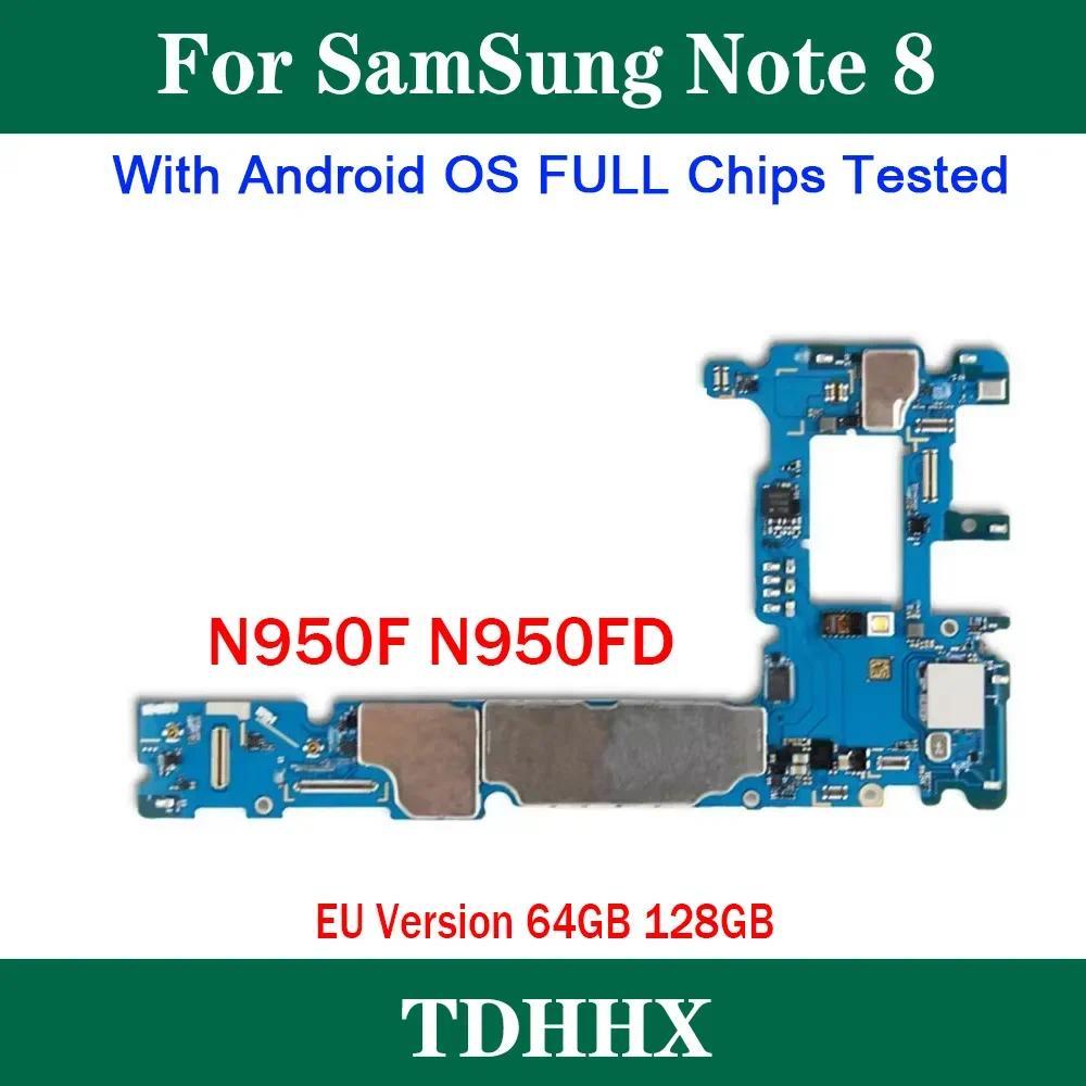 100% Motherboard Logic Board For Samsung Galaxy Note 8 N950 N950FD N950F N950U 64GB 128GB Unlocked M