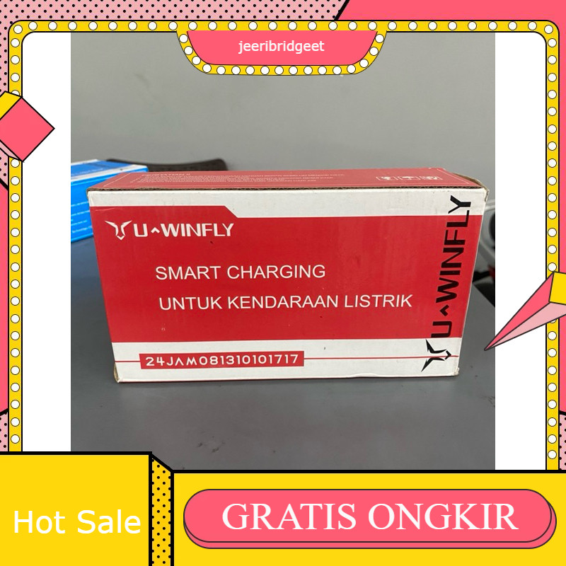 Charger Sepeda Listrik ORIGINAL U WINFLY 48v 12ah DF7 D7D R8s D60 D70 D75 M60 RF7 RF6 DF5 UNITED EXO