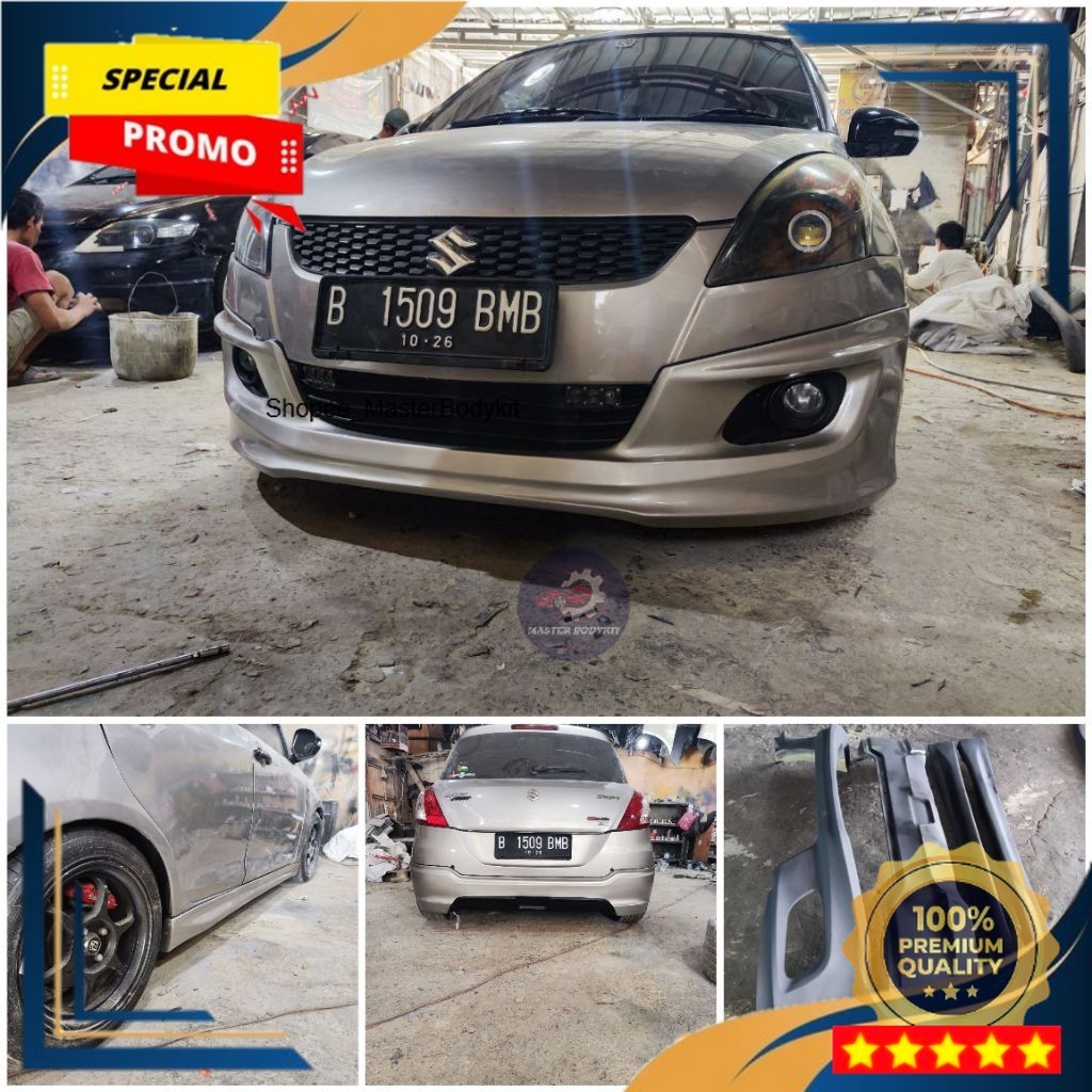 (Tanpa PO) BUMPER bodykit suzuki swift euro 2013-2017 kuat-tebal-lentur GRADE-A body kit bodikit