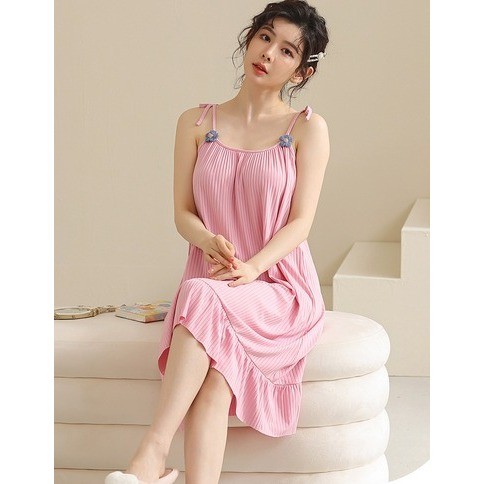 CASUAL DASTER MURAH PAKAIAN RUMAH MODEL RUFFLE TALI KECIL POLOS KEKINIAN WANITA