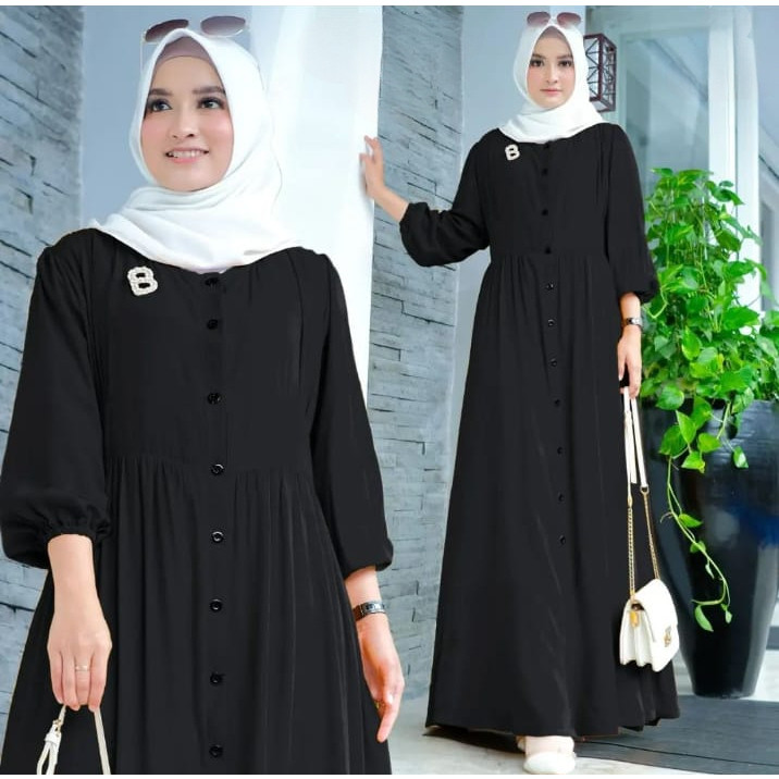 Baju gamis remaja kekinian terbaru 2025 Gamis Crinkle Premium Zernitaa dress terlaris