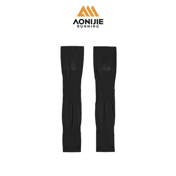 layangabang Aonijie E4122 Arm Sleeve - Manset Kaos Tangan Lari Sepeda Outdoor - BLACK