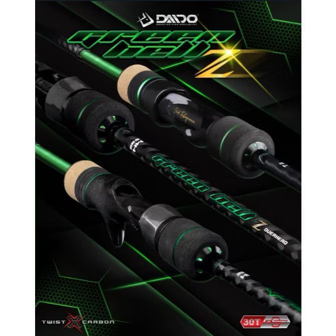 JORAN DAIDO JIGGING GREEN HELL Z  SPINNING, RING FUJI BAHAN CARBON TORAY 30T PRO SERIES