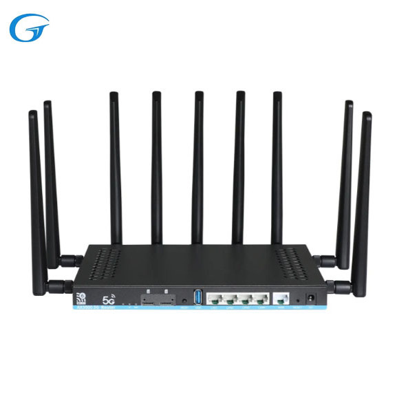 GJDZ SIM Card 5G Router 2*SIM Wifi6 3000Mbps Openwrt DDR4 1GB 4*LAN USB30 5G Modem MUMIMO 4T4R Anten