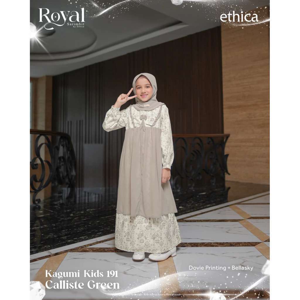 ETHICA GAMIS ANAK KAGUMI KIDS 191 CALLISTE GREEN