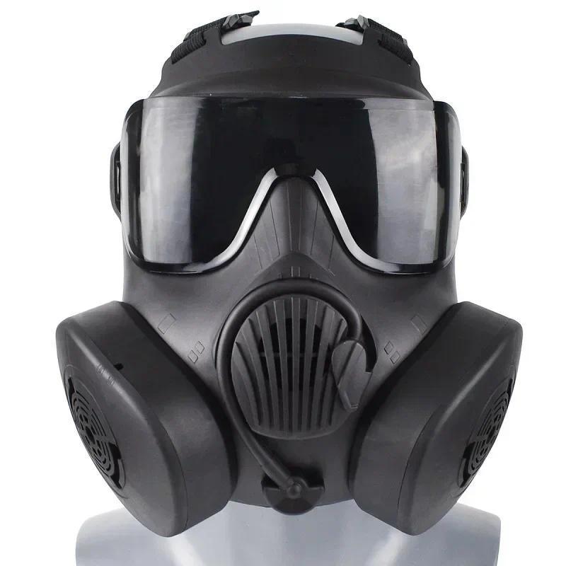 Protective Tactical Respirator Mask Full Face Gas Mask for Airsoft Shooting Hunting Ring CS Game Cos