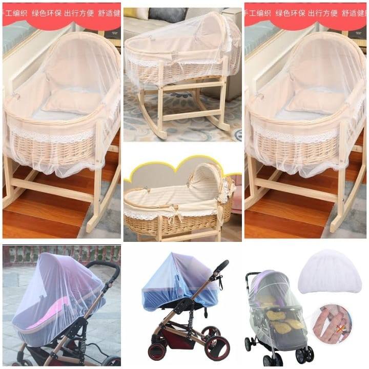 Kelambu Jaring Stroller  ayunan rotan  box bayi Jala Aman Anti serangga nyamuk semut Kereta Dorong