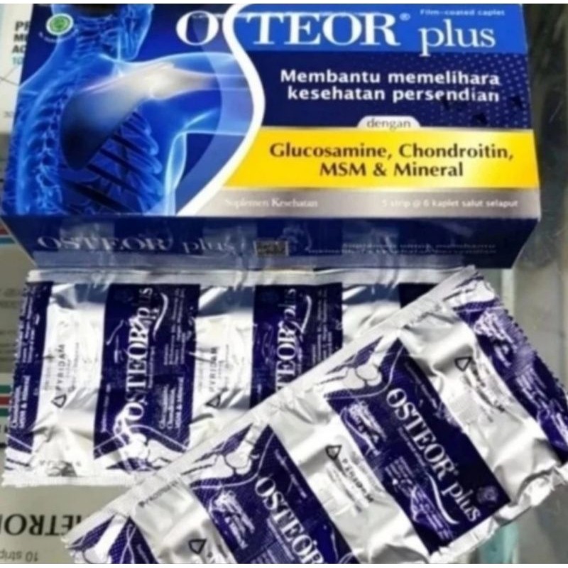 ORIGINAL Osteor Plus Strip 6 Kaplet Obat Tulang Sendi