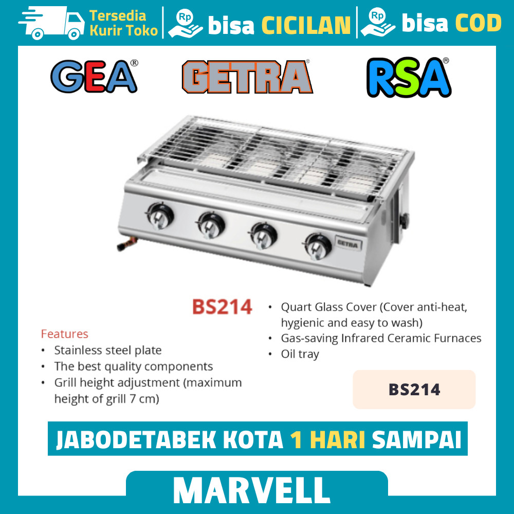 ROASTER GETRA BS214 BS-214 BS 214 KOMPOR PEMANGGANG SOSIS BBQ GRILLER GAS ORIGINAL