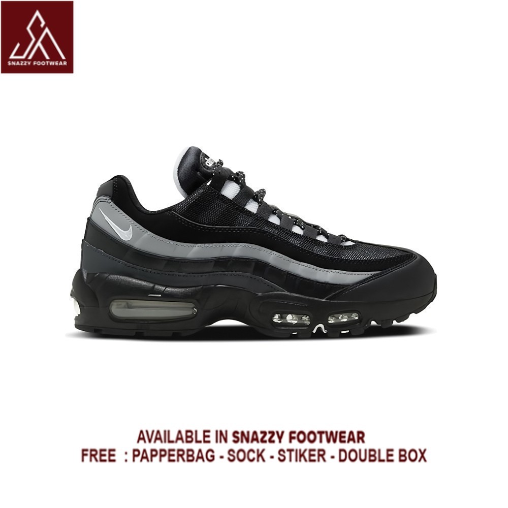 Sepatu Sneakers Nike Air Max 95 Essential Black Smoke Grey 100% Original Unisex