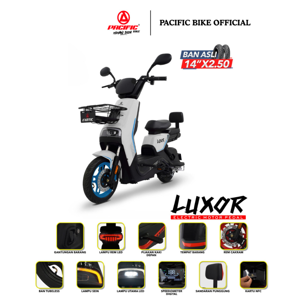 [NEW] Pacific Sepeda Listrik Electric Motor Pedal Exotic Luxor One Dream