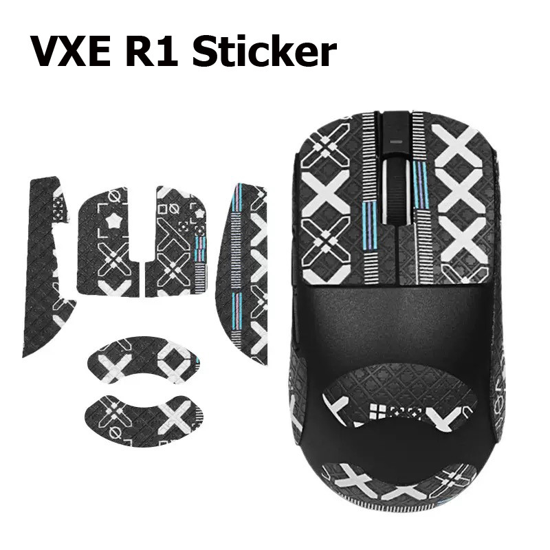 VXE R1 Mouse Sticker Grip Tape Skate Handmade Sticker Non Slip Suck Sweat For VXE R1 Wireless Mouse