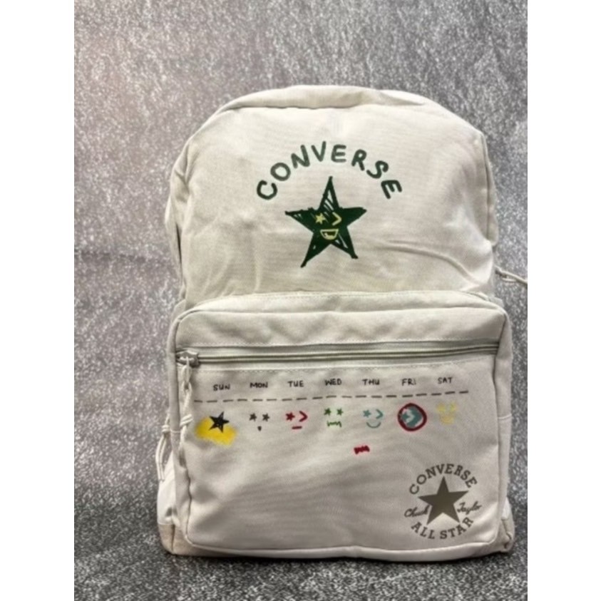 TAS RANSEL CONVERSE ALL STAR MOTIF CALENDAR ORIGINAL WHITE BACKPACK